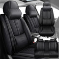 Car Seat Covers 5 Seats Fit for Mitsubishi Montero 1999-2005,Waterproof Leather Seat Covers,Airbag Compatible,Car Seat Protectors Interior Sets(5PCS with Pillows,Black)