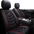 Car Seat Covers Fit for Buick Enclave 2008-2025, Leather Seat Covers for Car, Waterproof Non-Slip Durable Car Seat Protector(2 Seats,Black Red)