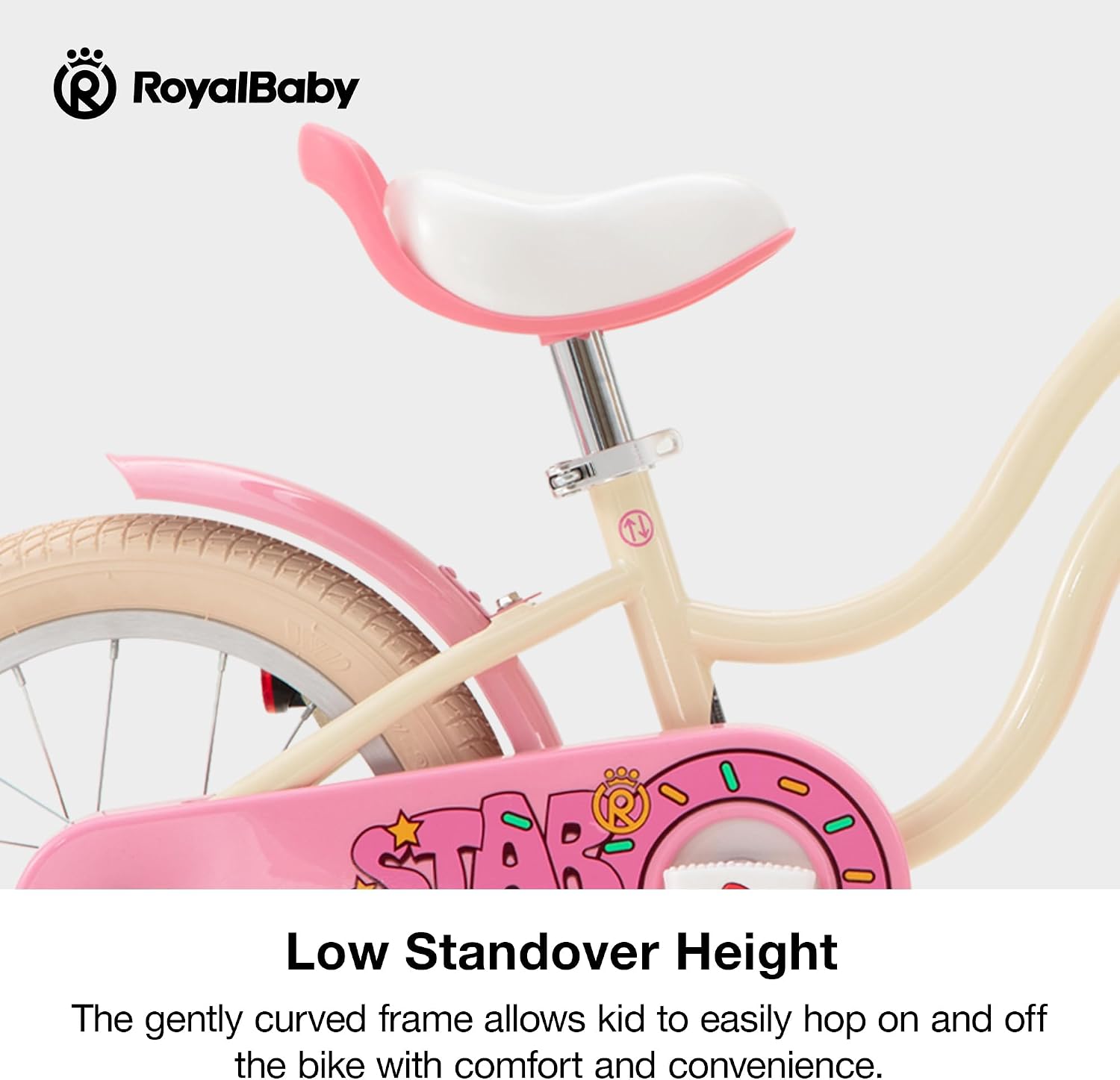 RoyalBaby Girls Bike, Stargirl EZ Kids Bike Balance and Pedal Bicycle with Basket and Dual Handbrake, 12 14 16 18 Inch Toddlers to Big Kids 3-8 Years, Multiple Colors