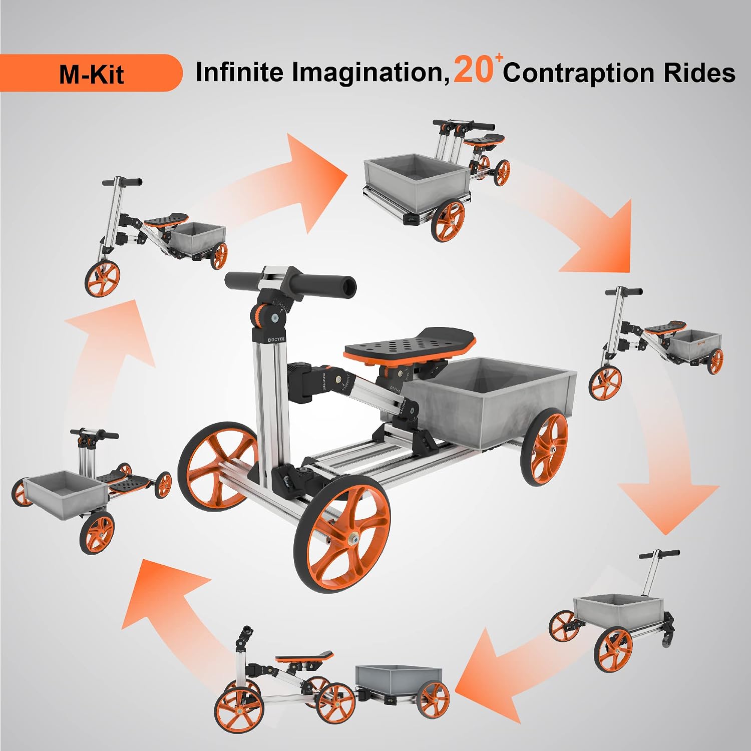 Harper & Bright Designs Balance Bike for Kids Ages 1-4, Outdoor Bicycle Karts with Three Wheels for Boys and Girls, 20 in 1 Toddler Kick Scooters, Not Electric, Silver