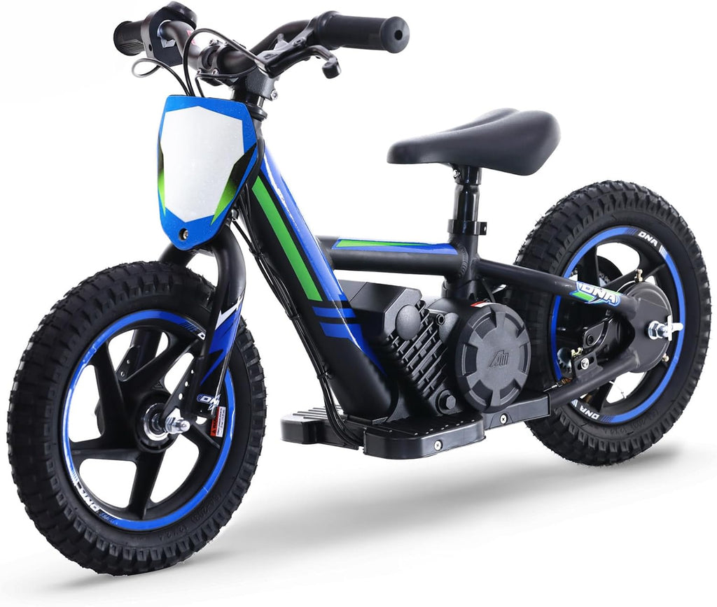 Lightweight Electric Dirt Bike for Kids,170W Racing Motorcycle for Ages 3-6, Detachable Battery, Adjustable Seat, Safe Speeds Up to 10 MPH, Mini Motocross Bike 12' Off Road Tires, Blue