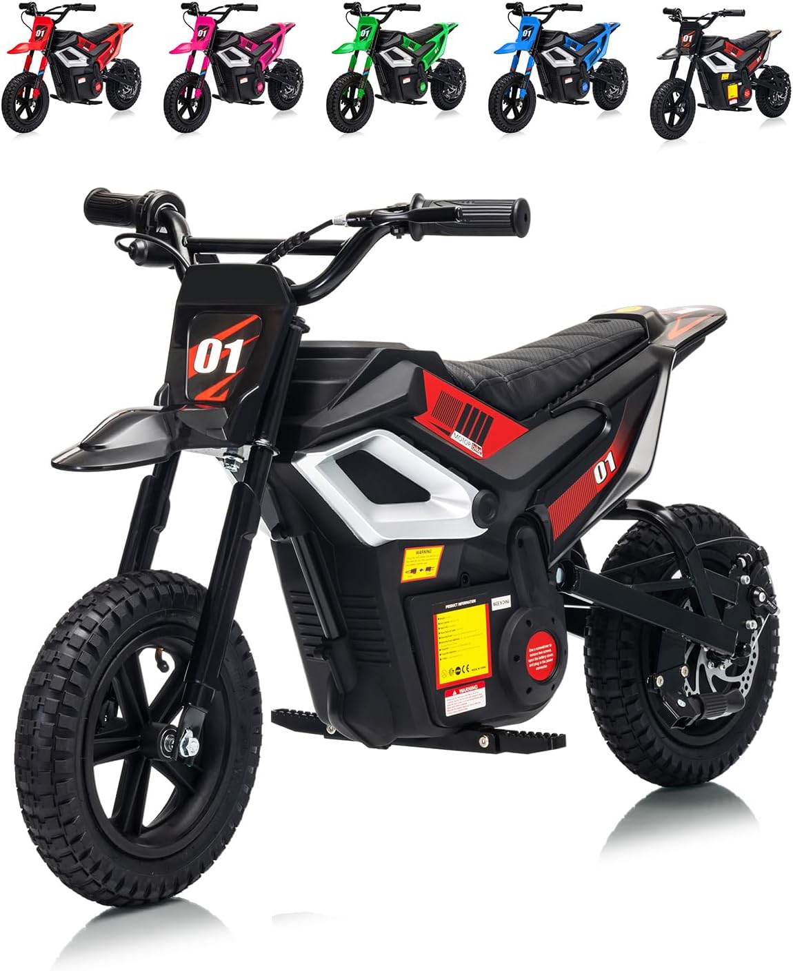 GarveeLife Electric Dirt Bike for Teens, 12' Fat Tire 350W Electric Motorcycle with 24V Battery, 14MPH Top Speed, 130 LBS Max Load, Mini Dirtbike for Kids, Mountain Off-Road Bike Fit Age 10+