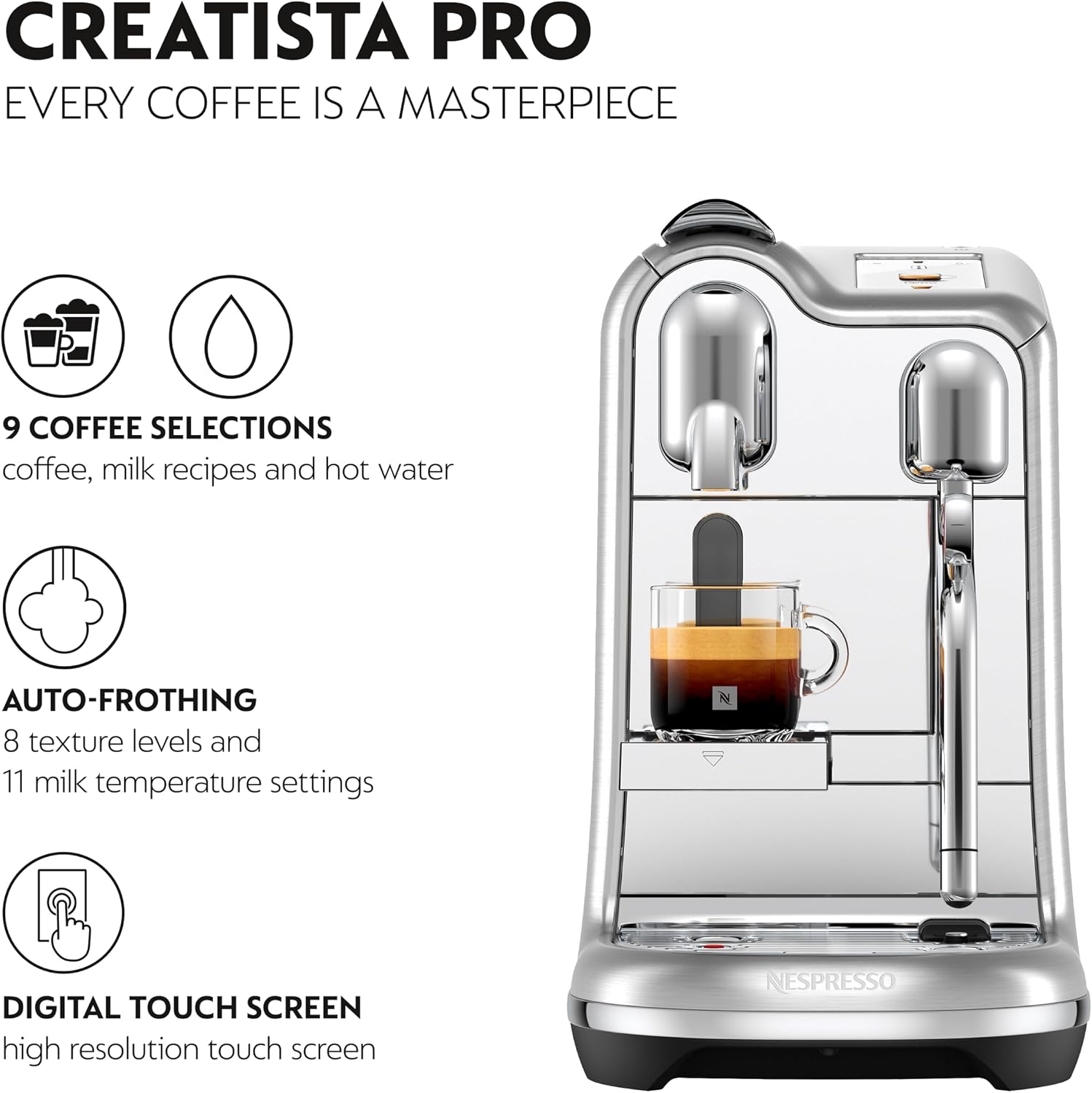 Nespresso Creatista Pro Espresso Machine by Breville, Stainless Steel