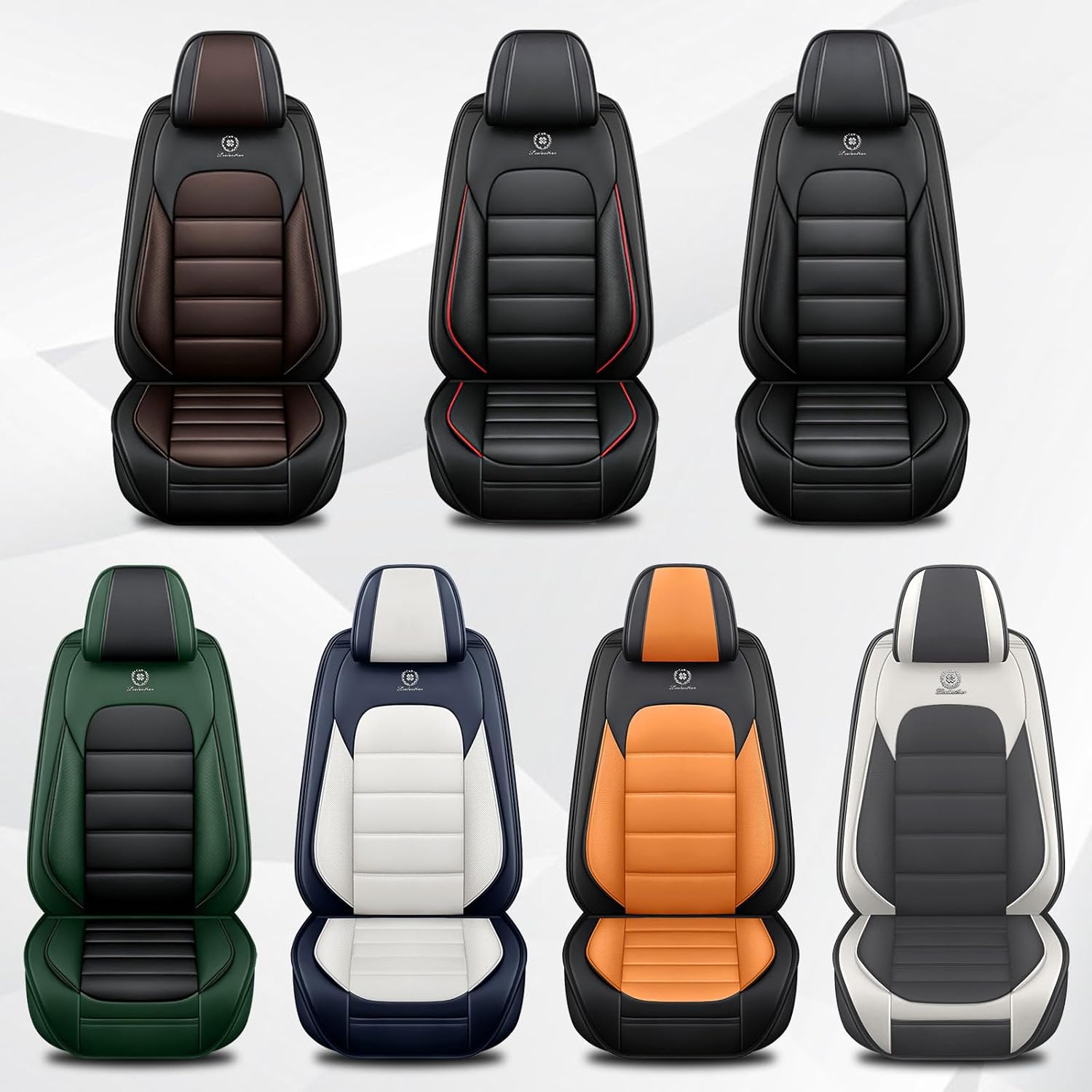 Car Seat Cover Fit for Honda Pilot 2003-2025,Compatible Airbag Non-Slip Waterproof Seat Cover,Car Seat Protector Premium Interior (Standard 2 Seats,Black Coffee)