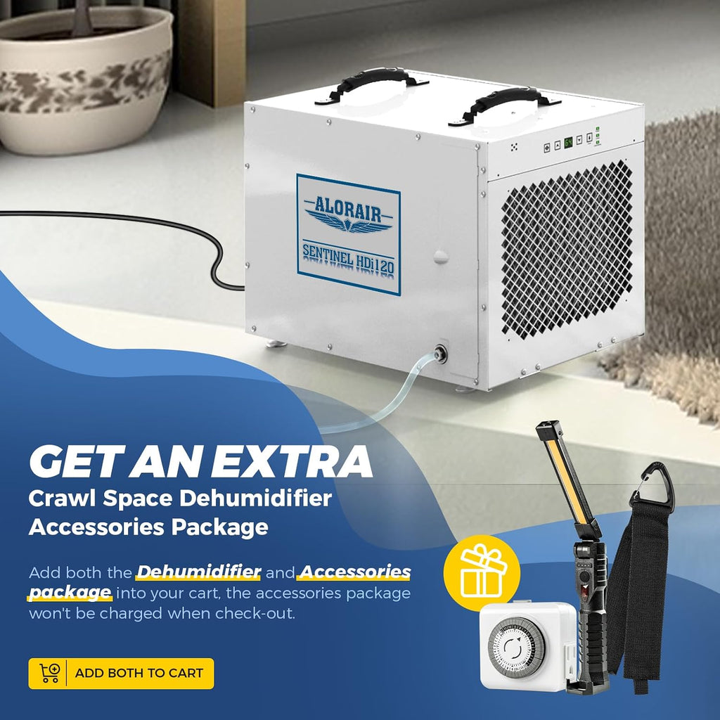 ALORAIR Sentinel HDi120 Commercial Dehumidifier with Pump, 235 Pints Whole Homes Dehumidifier for Crawl Spaces, Basements, up to 3,300 sq. ft. cETL