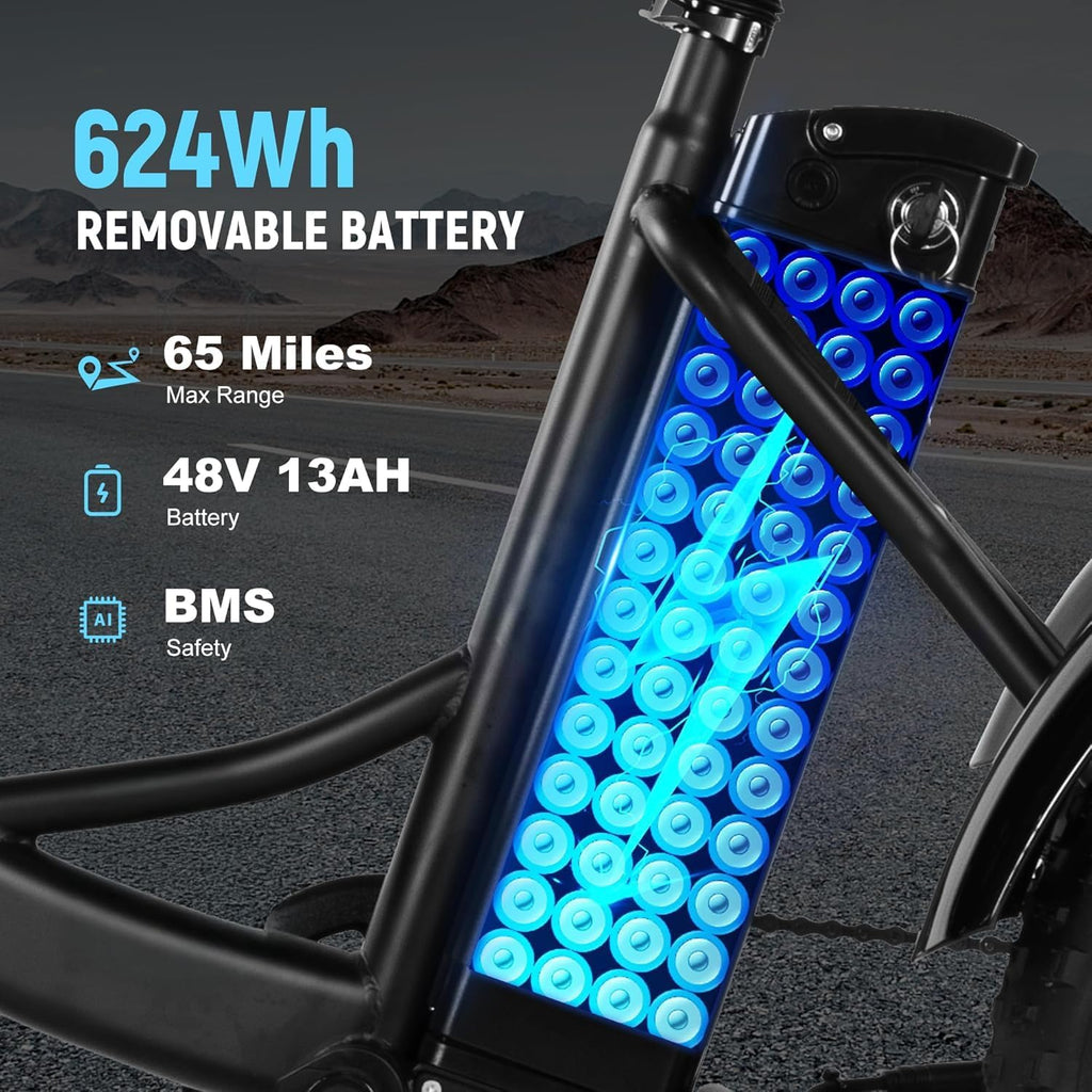 Qlife Triker Plus Electric Trike for Adults, Peak 1200W Motor Floding Trike Ebike, 624Wh E-Bike, 20MPH 65 Miles Electric Tricycle for Adults, 20x4.0 Fat Tire E-Bike, Foldable 3 Wheel for Adults
