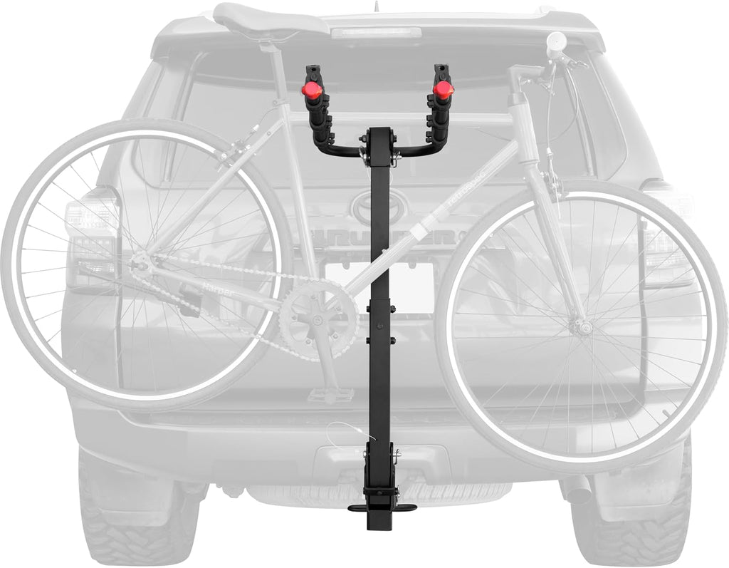 Retrospec Lenox 2-5 Bike Rack Hitch for Car, Truck, SUV - 2in Hitch Mount with Foldable Steel Frame, Anti-Rattle Adapter & Tie Down Straps
