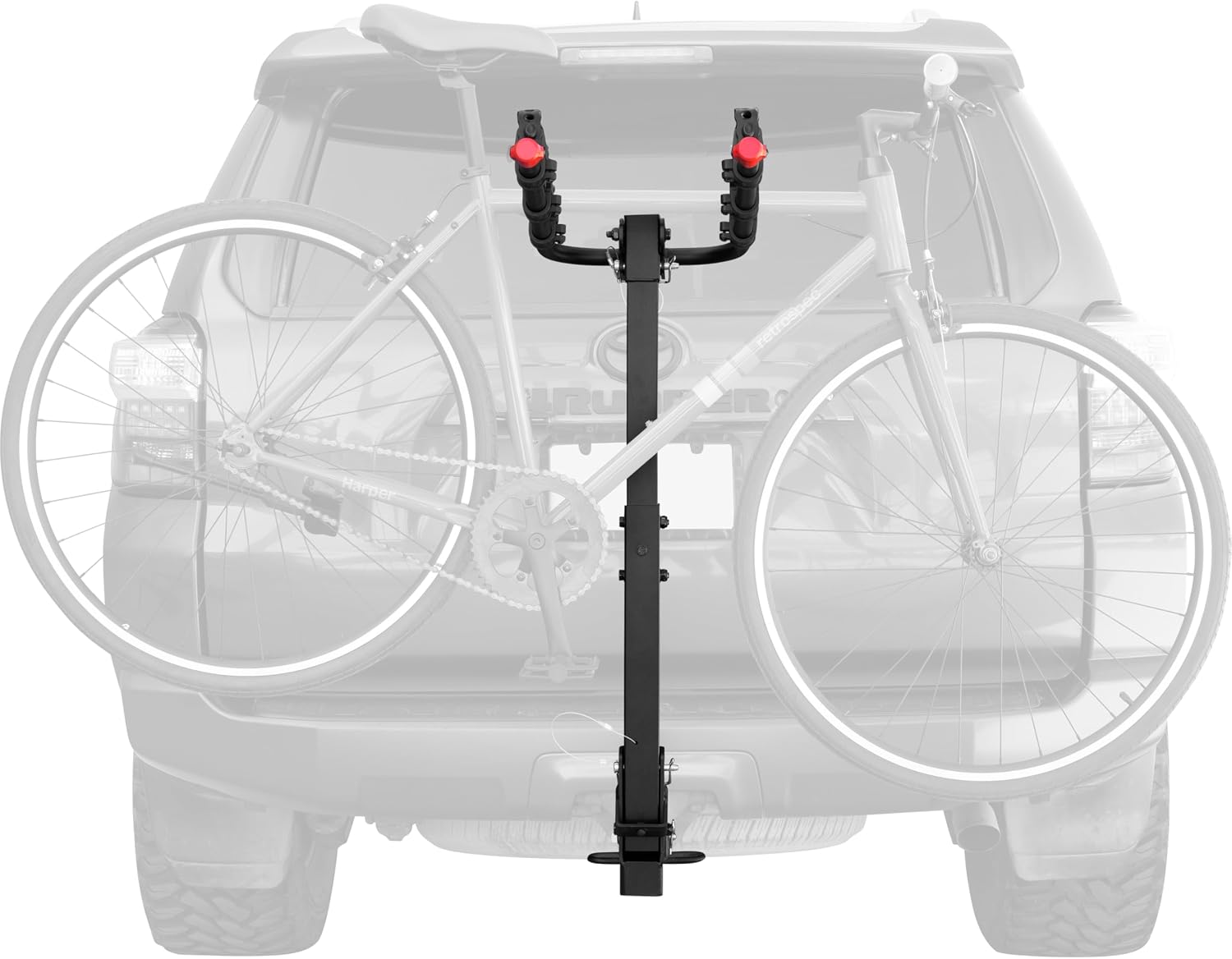 Retrospec Lenox 2-5 Bike Rack Hitch for Car, Truck, SUV - 2in Hitch Mount with Foldable Steel Frame, Anti-Rattle Adapter & Tie Down Straps
