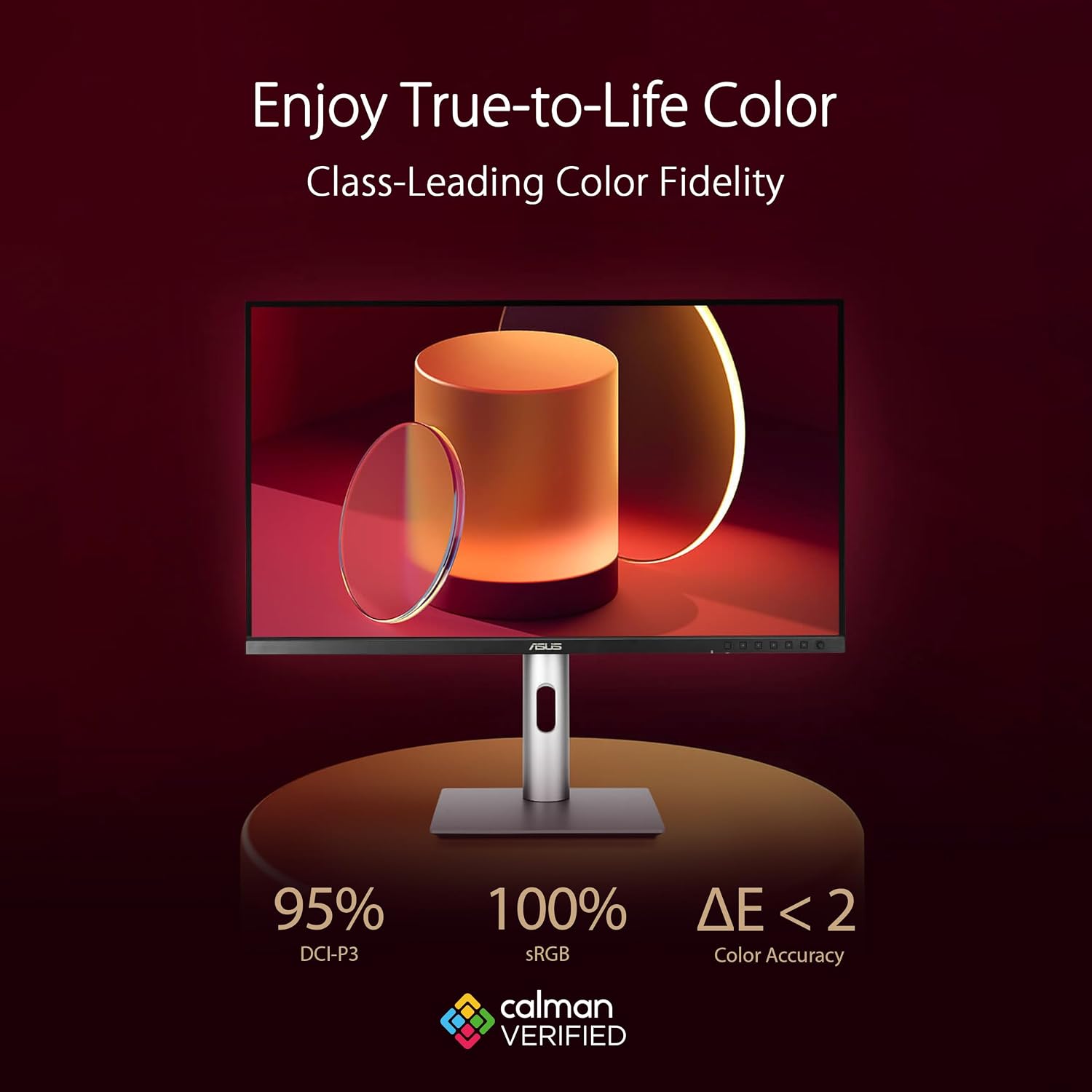 ASUS ProArt Display 27' 1440P Professional Monitor (PA278CFRV) - IPS, QHD (2560 x 1440), Pre-Calibrated, 95% DCI-P3, Daisy-chain, 100Hz, LuxPixel AGLR, Calman Verified, USB-C 96W, HDR400, 3yr warranty