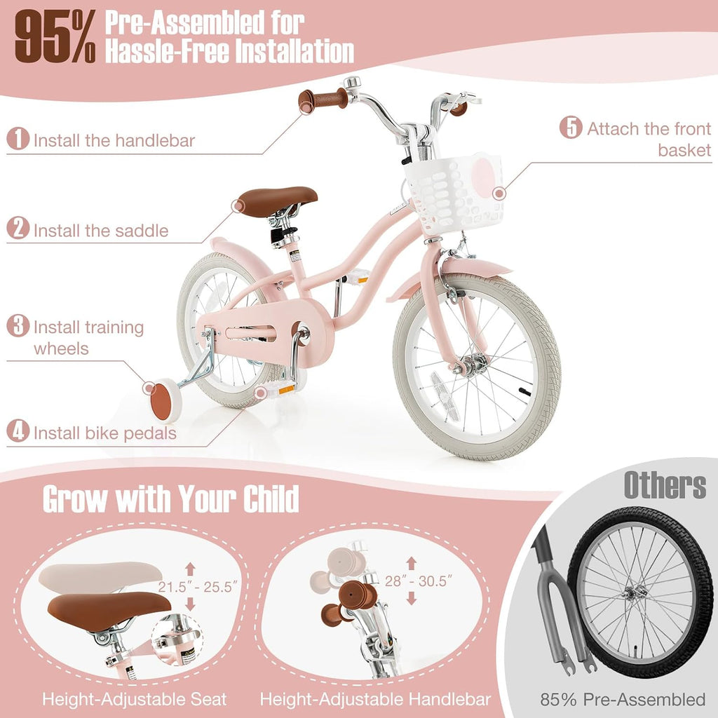 GYMAX 14'/16'/18' Kids Bike