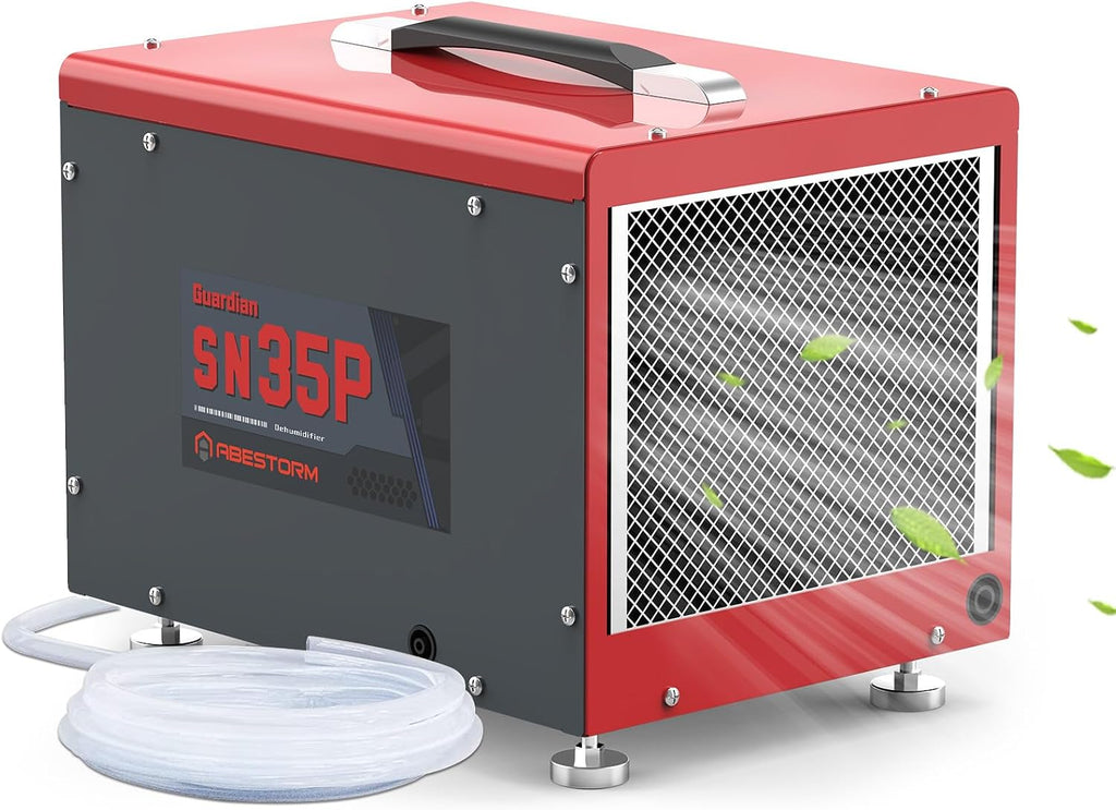 Abestorm Crawl Space Dehumidifiers with Pump and Hose, 70 PPD Compact Portable Commercial Dehumidifier Up to 1,000 sq. ft. Auto Defrost, Memory Starting Crawlspace dehumidifiers