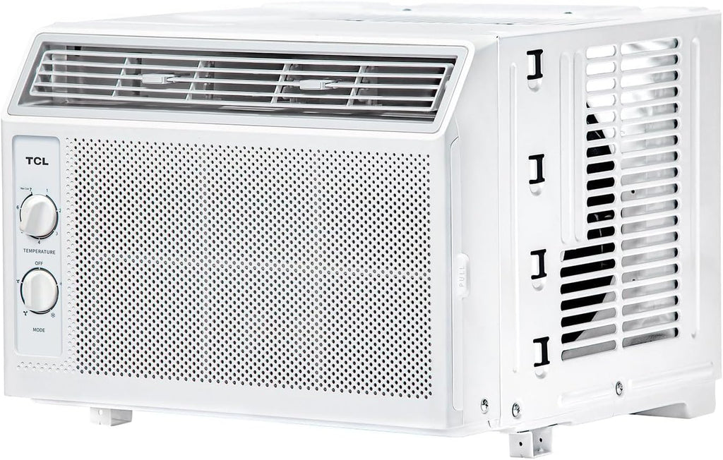 TCL 5000 BTU Window Air Conditioner, Compact Energy Efficient AC Unit with Fan & Reusable Filter for Bedroom, Living Room, Garage, Other Rooms Up To 150 Sq. Ft.