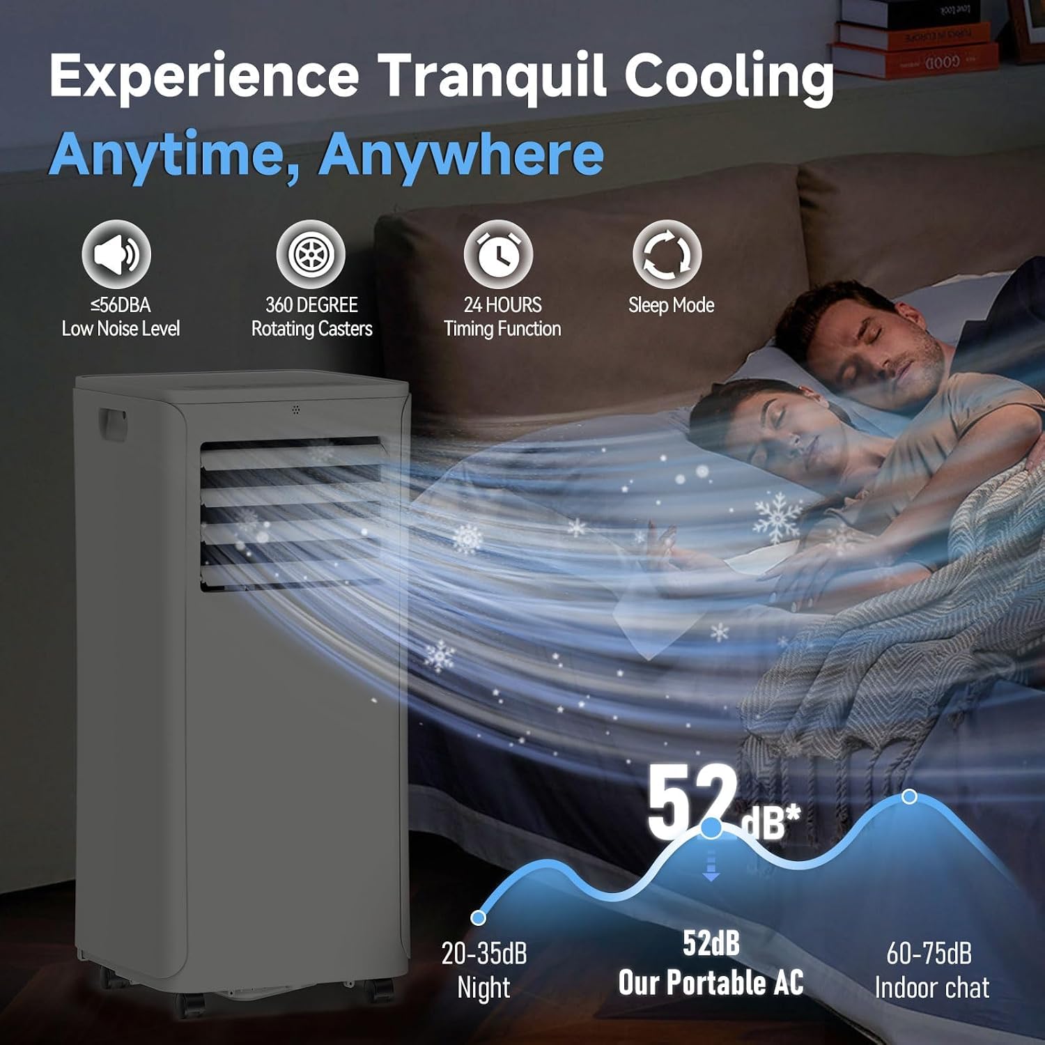 Portable Air Conditioner - 12,000 BTU 3-in-1 Cooling Unit with Dehumidifier, Fan & AC Modes - Ac Units Cools Up to 550 Sq.Ft - 24-Hour Timer, Remote Control & Window Kit Included