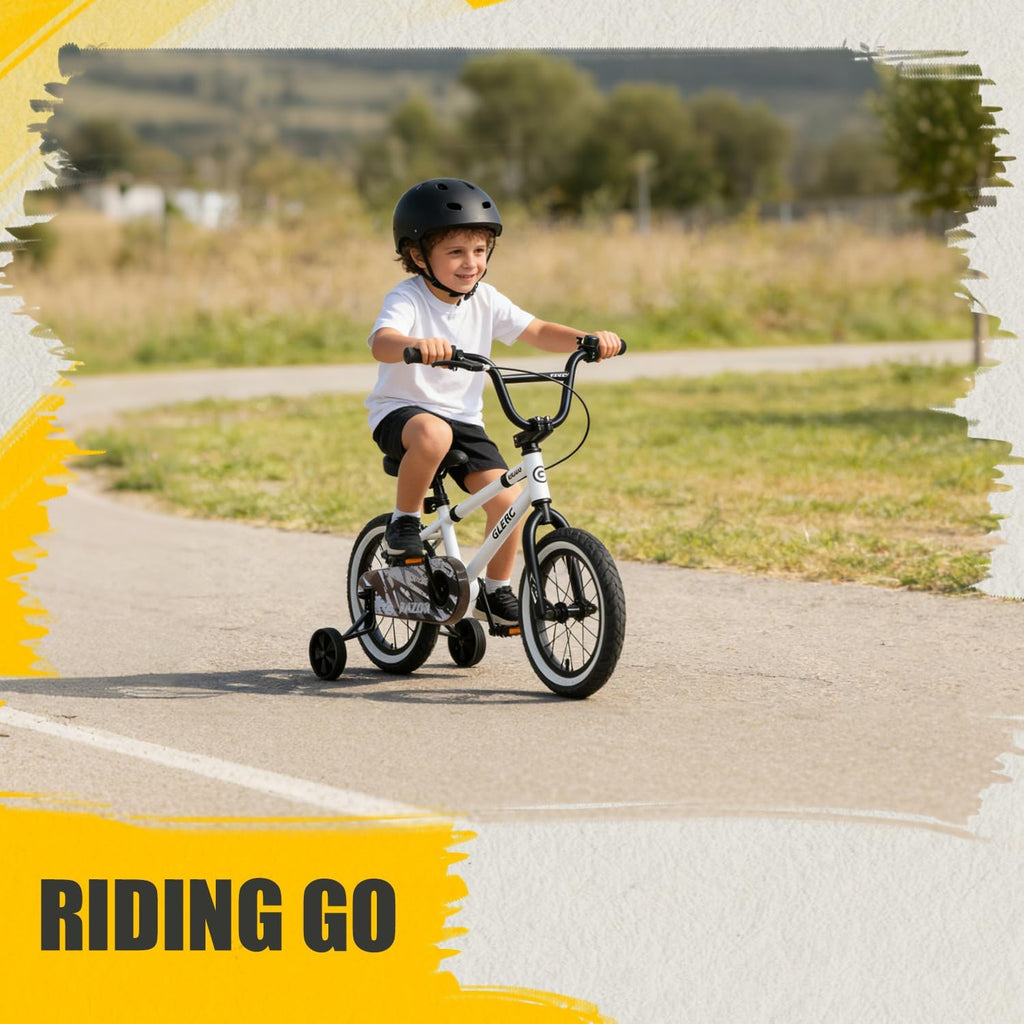 Glerc Kids Bike for Ages 1-8 Years Old, 12-16 Inch BMX Style Kids Bicycle with Training Wheels, Boys Bike for Children and Toddler, Multiple Colors