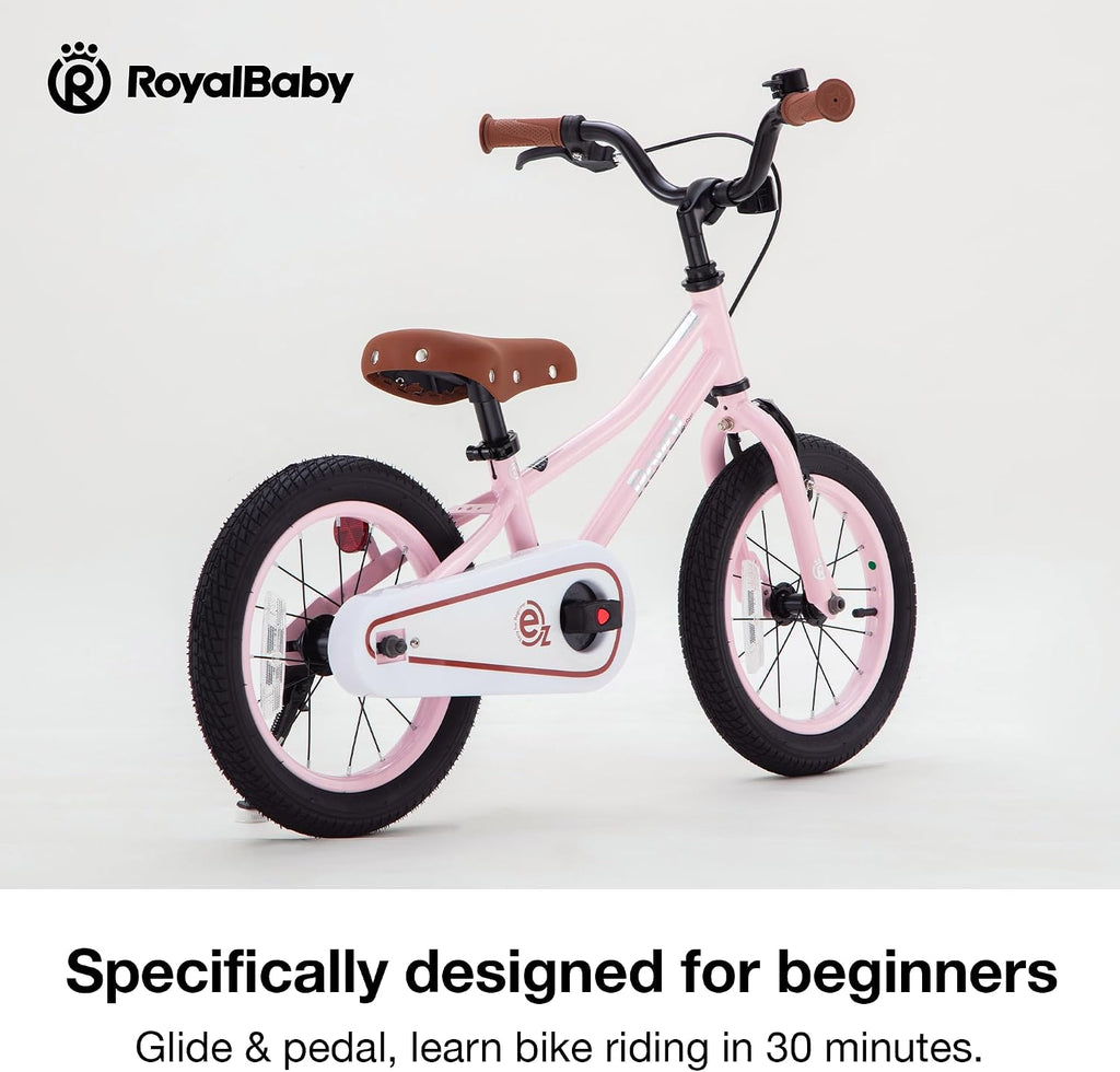 RoyalBaby Kids Bike, Terra EZ Balance to Pedal Convertable Bicycle, 14 16 18 Inch Easy Learn Balancing to Biking Boys Girls Ages 3-9 Years Beginners