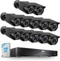 ZOSI 4K 16CH PoE NVR Security Camera System, 12 x 8MP PoE IP Camera Outdoor Indoor with AI Human Vehicle Detection, Night Vision, IP66 Weatherproof, 4K 16CH NVR with 4TB HDD for 24/7 Recording