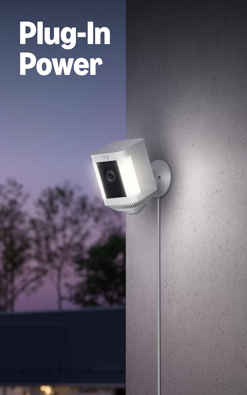 Ring Spotlight Cam Plus, Battery (newest model), Home or business security with HD video, Two-Way Talk, Color Night Vision, and Security Siren, Black