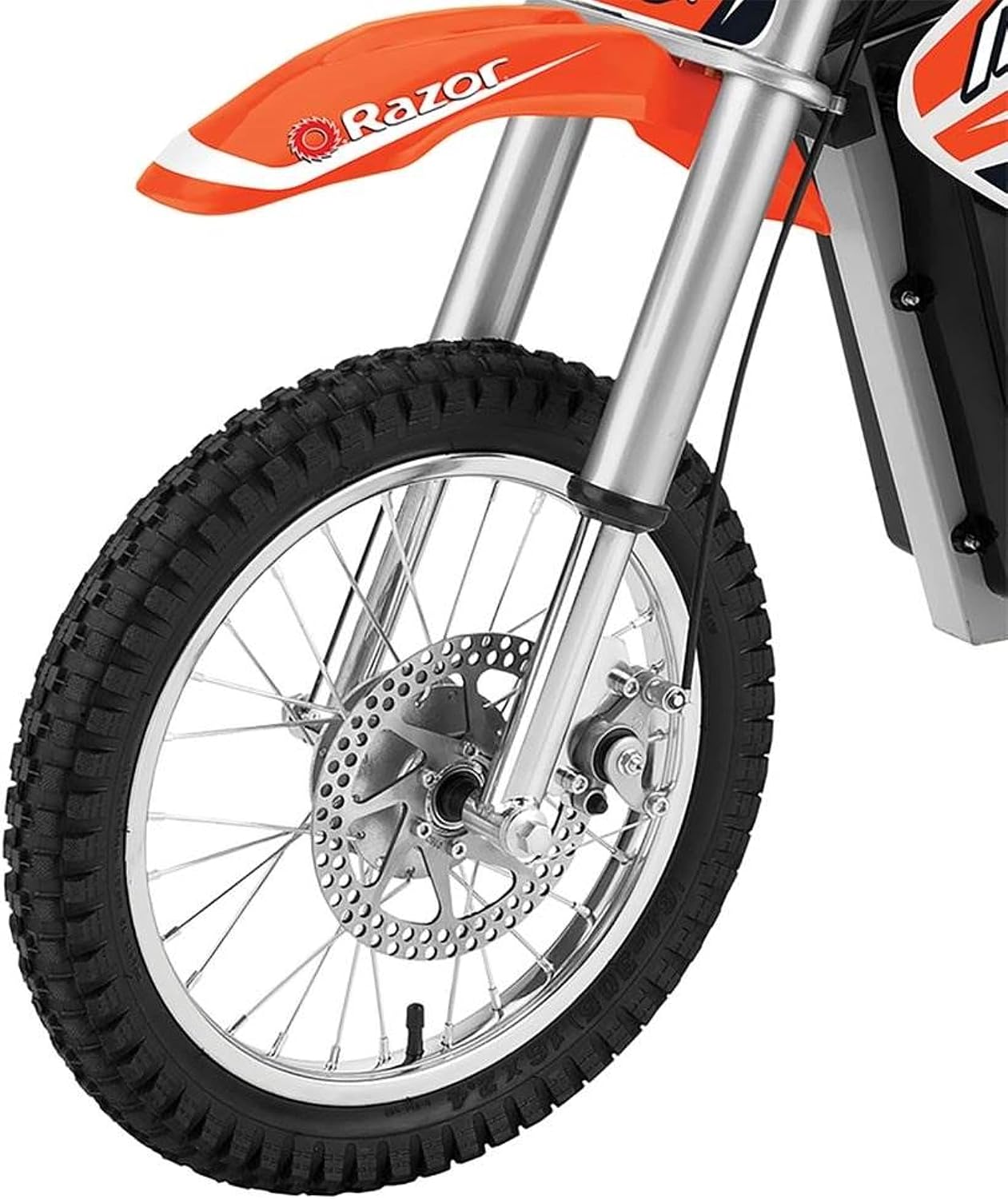 Razor MX650 Dirt Rocket Bike Electric Ride-On for Ages 16+, 220 lb Max Weight, Orange – 36V Battery, Up to 17 Mph, 40-Min Run Time, Twist-Grip Throttle, 16' Front and 14' Rear Pneumatic Tires