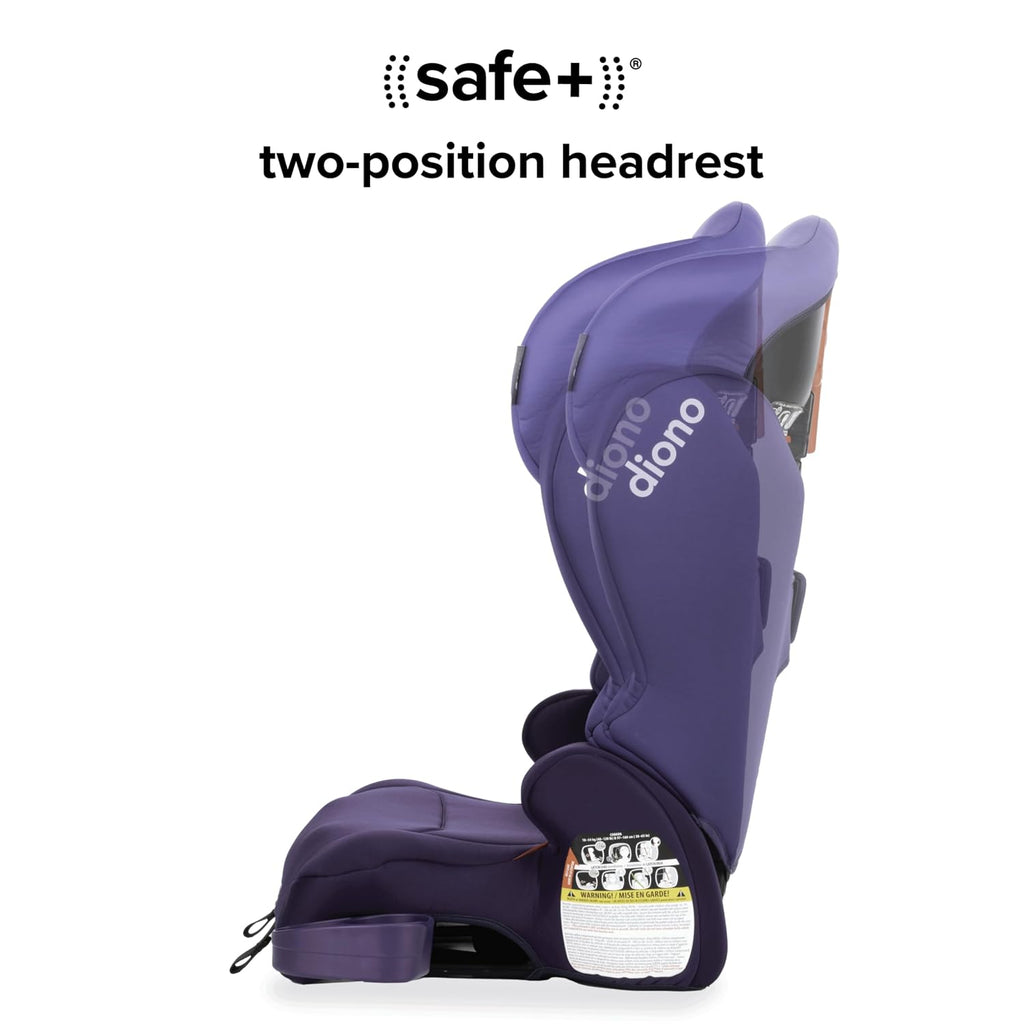 Diono Cambria 2XT XL, Dual Latch Connectors, 2-in-1 Belt Positioning Booster Seat, High-Back to Backless Booster with Space and Room to Grow, 8 Years 1 Booster Seat, Purple Wildberry