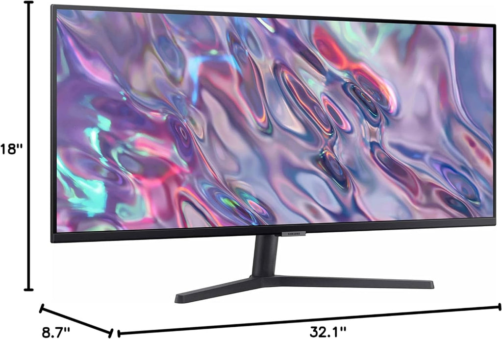 SAMSUNG 34' ViewFinity S50GC Series Ultra-WQHD Monitor, 100Hz, 5ms, HDR10, AMD FreeSync, Eye Care, Borderless Design, PIP, PBP, LS34C502GANXZA, 2023, Black