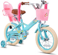JOYSTAR Little Daisy Kids Bike for Girls Boys Ages 2-7 Years, 12 14 16 Inch Girls Bikes with Doll Bike Seat & Streamers, Boys Bike with Flag & Number Plate, Multiple Colors
