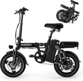INSDRGN Electric Bike for Adults and Teens, 14' Folding E Bikes, 650W Peak Motor, 48V 499Wh/768Wh Removable Battery, 28-50 Miles PAS Range, 20MPH Electric Mountain Bike, 9 Shock Absorbers, UL 2849
