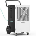 Waykar 155 Pints Commercial Dehumidifier with Pump, Drain Hose and Washable Filter Space up to 8000 Sq. Ft, for Basements, Industrial or Commercial Spaces - 5 Year Quality Coverage