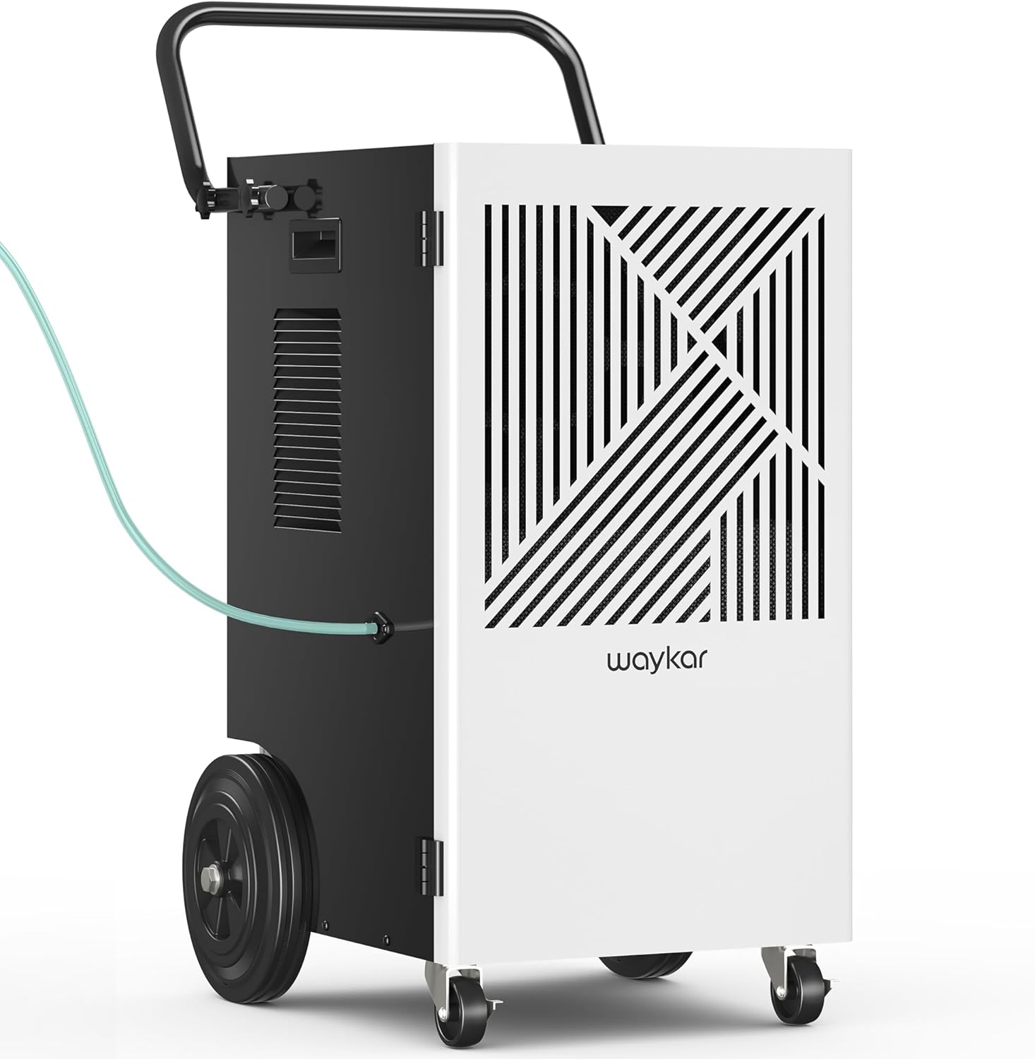 Waykar 155 Pints Commercial Dehumidifier with Pump, Drain Hose and Washable Filter Space up to 8000 Sq. Ft, for Basements, Industrial or Commercial Spaces - 5 Year Quality Coverage