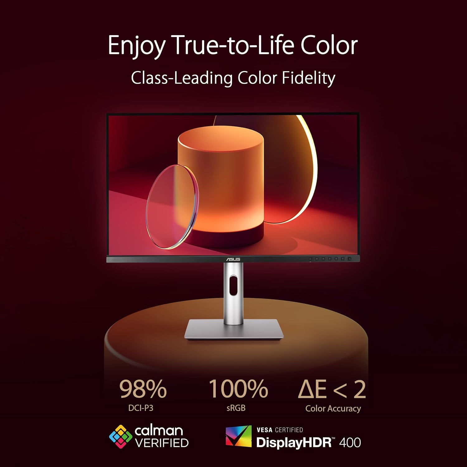 ASUS ProArt Display 32' (31.5' viewable) Professional Monitor (PA329CRV) - IPS, 4K UHD (3840 x 2160), 98% DCI-P3, Color Accuracy ΔE < 2, Calman Verified, USB-C PD 96W, Daisy-Chain, VESA DisplayHDR400