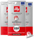 illy Espresso Compatible Capsules, Coffee Pods for Nespresso Original Line Machine, Classico Medium Roast, 100% Arabica, Premium Italian Coffee, Single Serve, 10 Count, 20 Pack