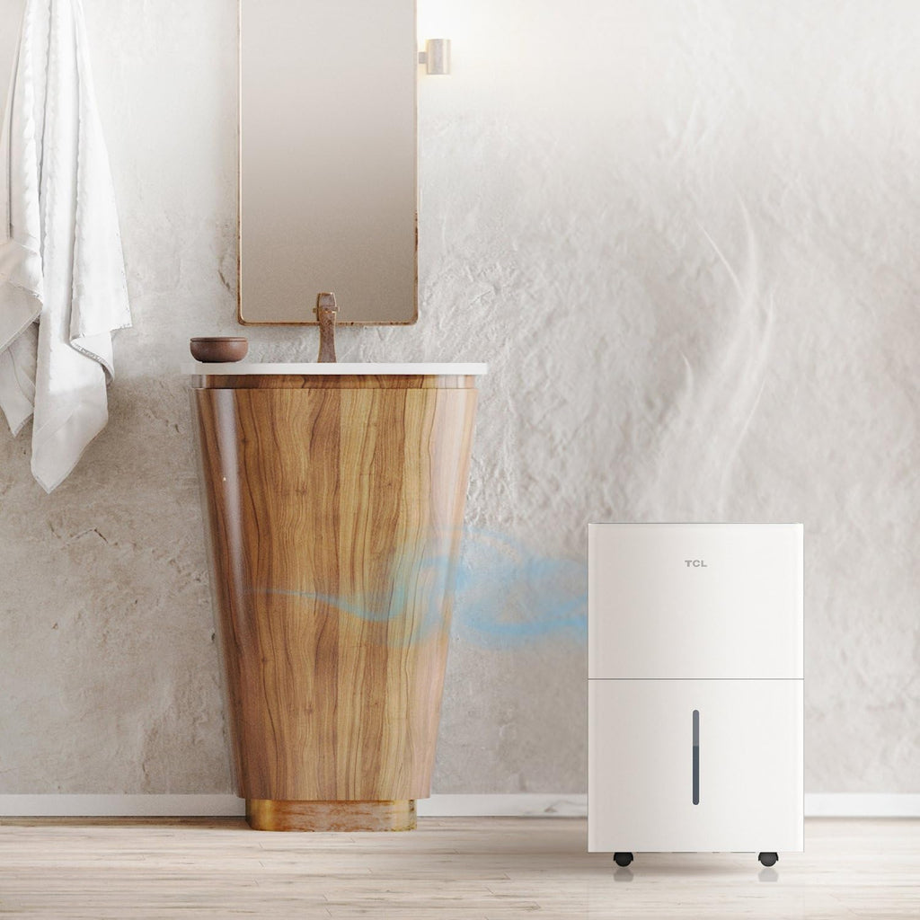 TCL 4,500 Sq. Ft. Smart Dehumidifier, Energy Star Most Efficient 2024, 50 Pints Per Day, Ideal for Basements, Rooms, and Other Living Spaces, Compatible with Alexa/Google Assistant – H50D44W