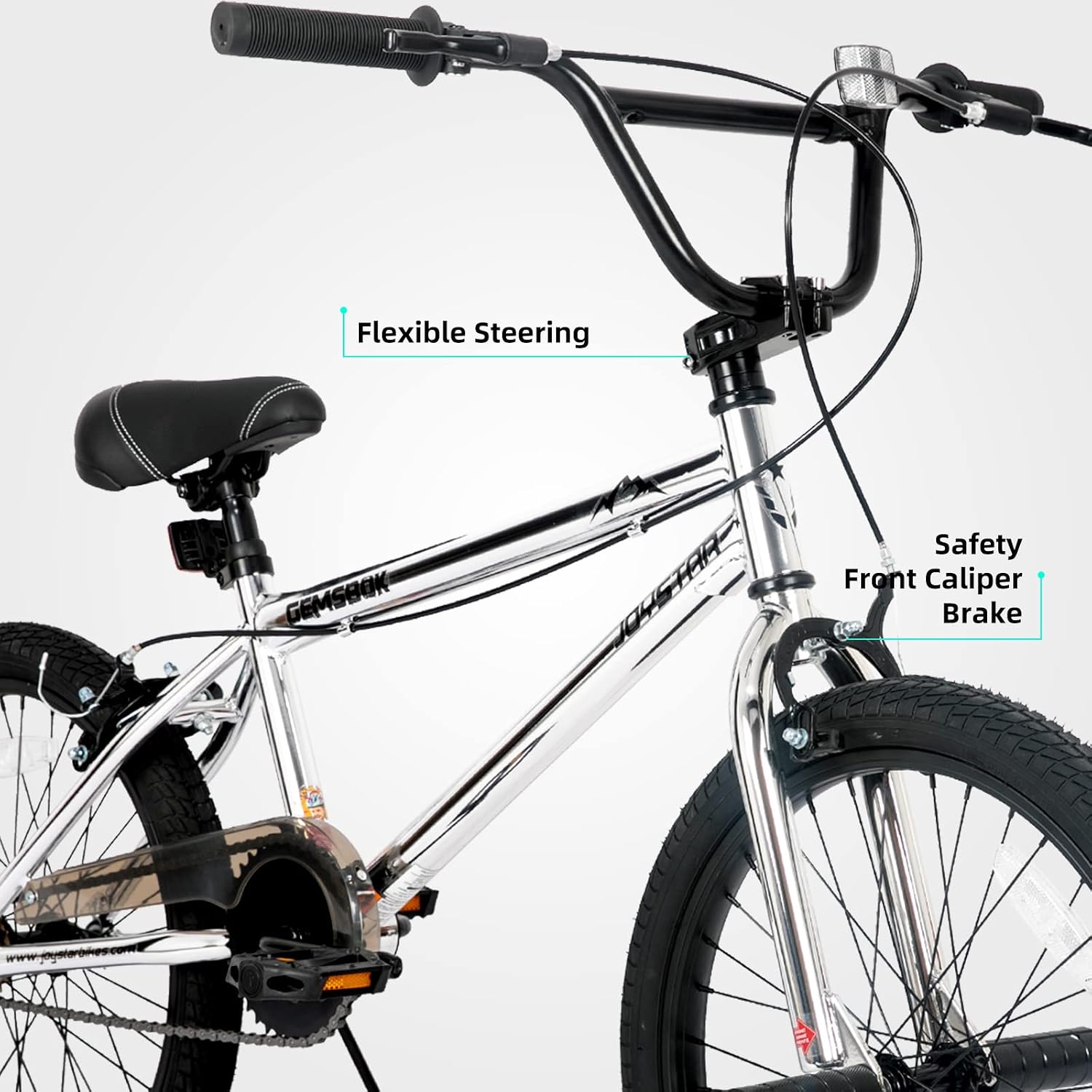 JOYSTAR 20 Inch Kids BMX Bike for Boys and Girls Age 7-12 | Freestyle Bicycle for Beginner Level Riders with Dual Hand Brakes & 2 Pegs | 20' Kids Bike