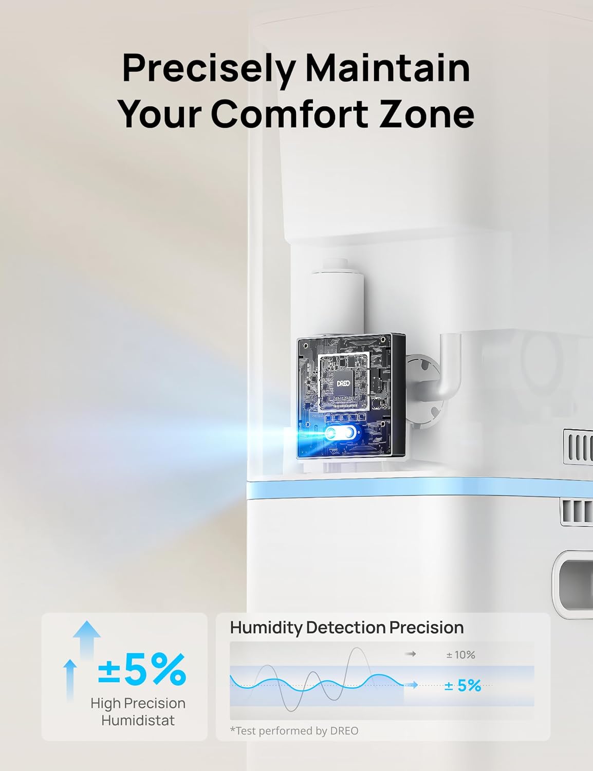 DREO HM735S 11L Smart Humidifier Large Room 700 ft², 100H Cool Mist Air Humidifiers for Bedroom, Top-Fill, Clean Tank Technology, 26dB, Auto Mode, Aroma Box, RGB, Remote & APP Control, Baby, Blue