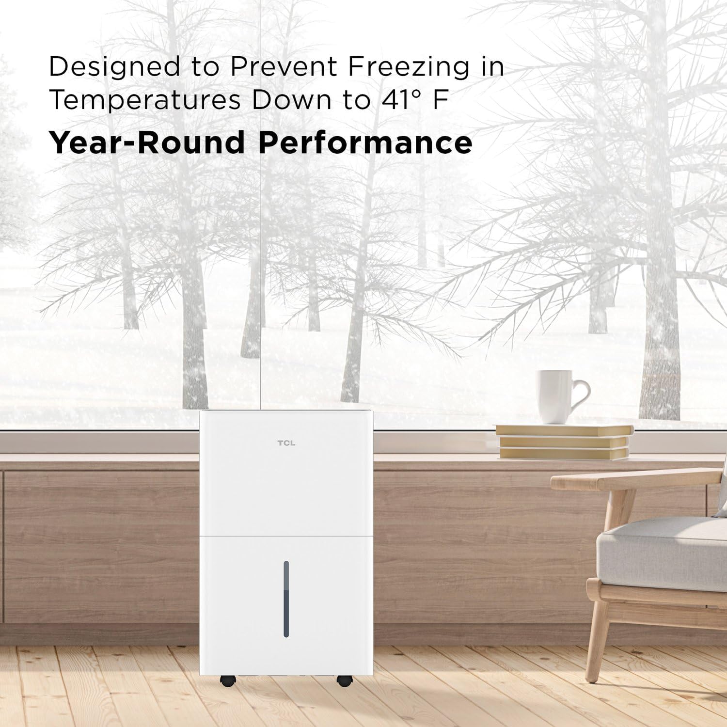 TCL 3000 Sq. Ft. Smart Dehumidifier, Energy Star Most Efficient 2024, Ultra-compact, 32 Pints Per Day, for Whole House, Basement, Bathroom & Bedroom, Compatible with Alexa/Google Assistant, (H32D44W)