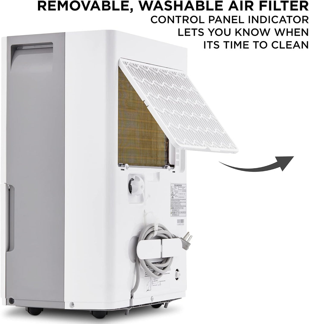 Ivation 4,500 Sq. Ft Energy Star Dehumidifier With Pump, Large Capacity Compressor De-humidifier for Big Rooms and Basements with Continuous Drain Hose Connector and Pump, Auto Shutoff and Restart