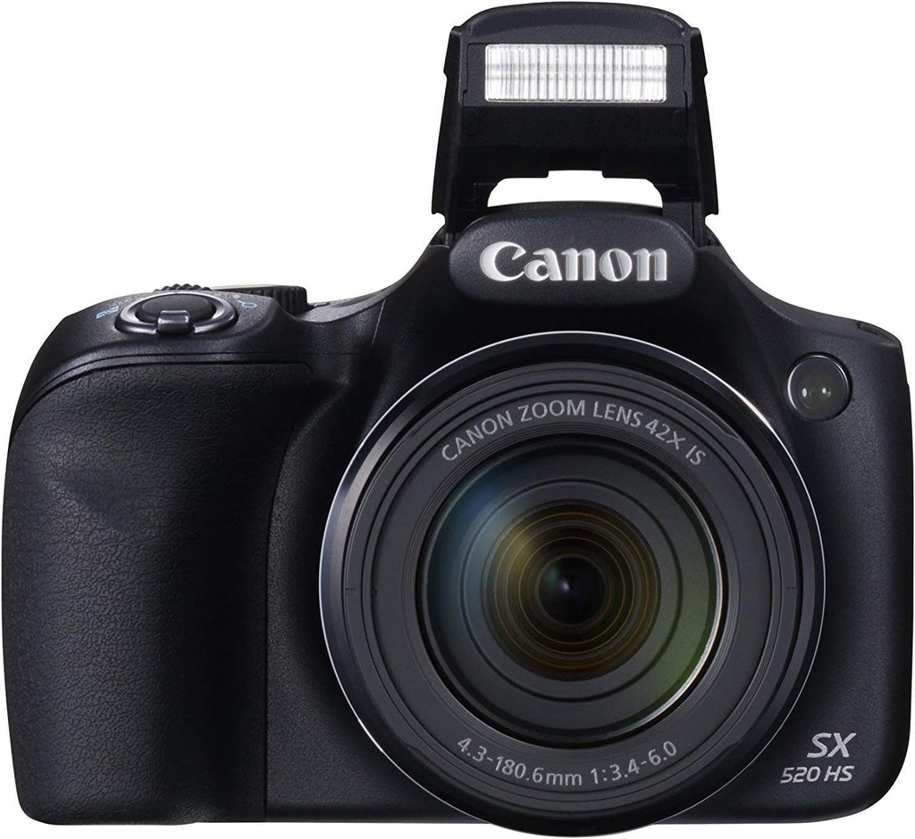Canon PowerShot SX520 16Digital Camera with 42x Optical Image Stabilized Zoom with 3-Inch LCD (Black), 7.00in. x 6.30in. x 5.20in. (Renewed)
