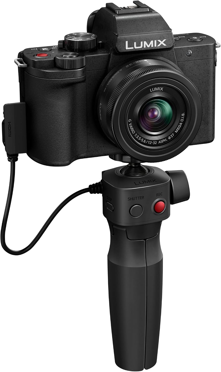 Panasonic LUMIX G100 4k Mirrorless Camera, Lightweight Camera for Photo and Video, Built-in Microphone, Micro Four Thirds with 12-32mm Lens, 5-Axis Hybrid I.S., 4K 24p 30p Video, DC-G100DVK (Black)
