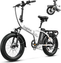 bluebiko 1000W Folding Electric Bike, 48V 20AH Large Removable Battery E Bike, 80 Miles Max Range, 20' Fat Tire Electric Bike for Adults, Adult Electric Bicycles for Commute Beach Snow
