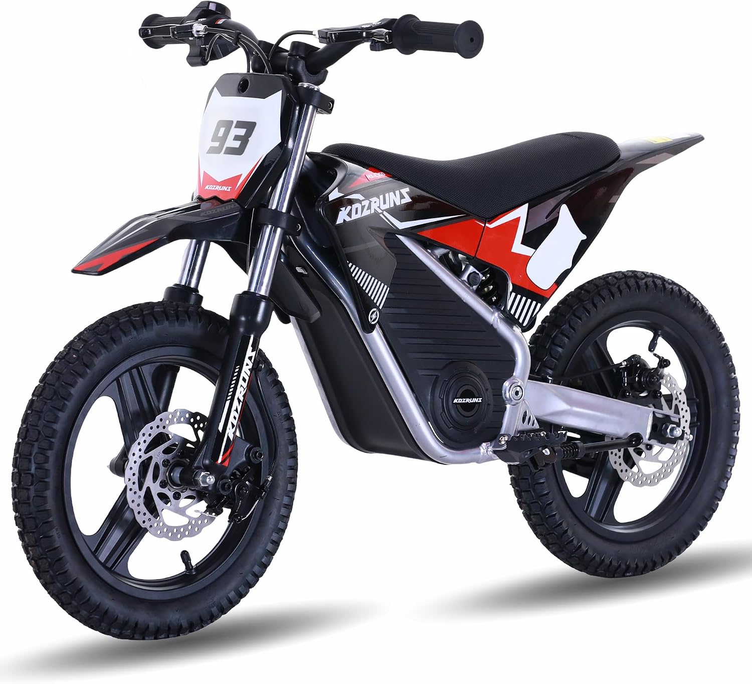 Racing Grade Electric Dirt Bike for Kids, 500W Powerful Motorcycle for Ages 6-12, 36V 5.2Ah Lithium Battery, Dual Shock Absorption, 3 Speed Modes, Safe Disc Brake, 14Inch Off Road Tires, Black