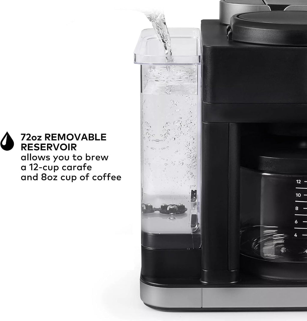 Keurig KD5600 K-Duo Hot & Iced Single Serve & Carafe Coffee Maker, 72oz Reservoir, MultiStream Technology (Gen 2), Black (Renewed)