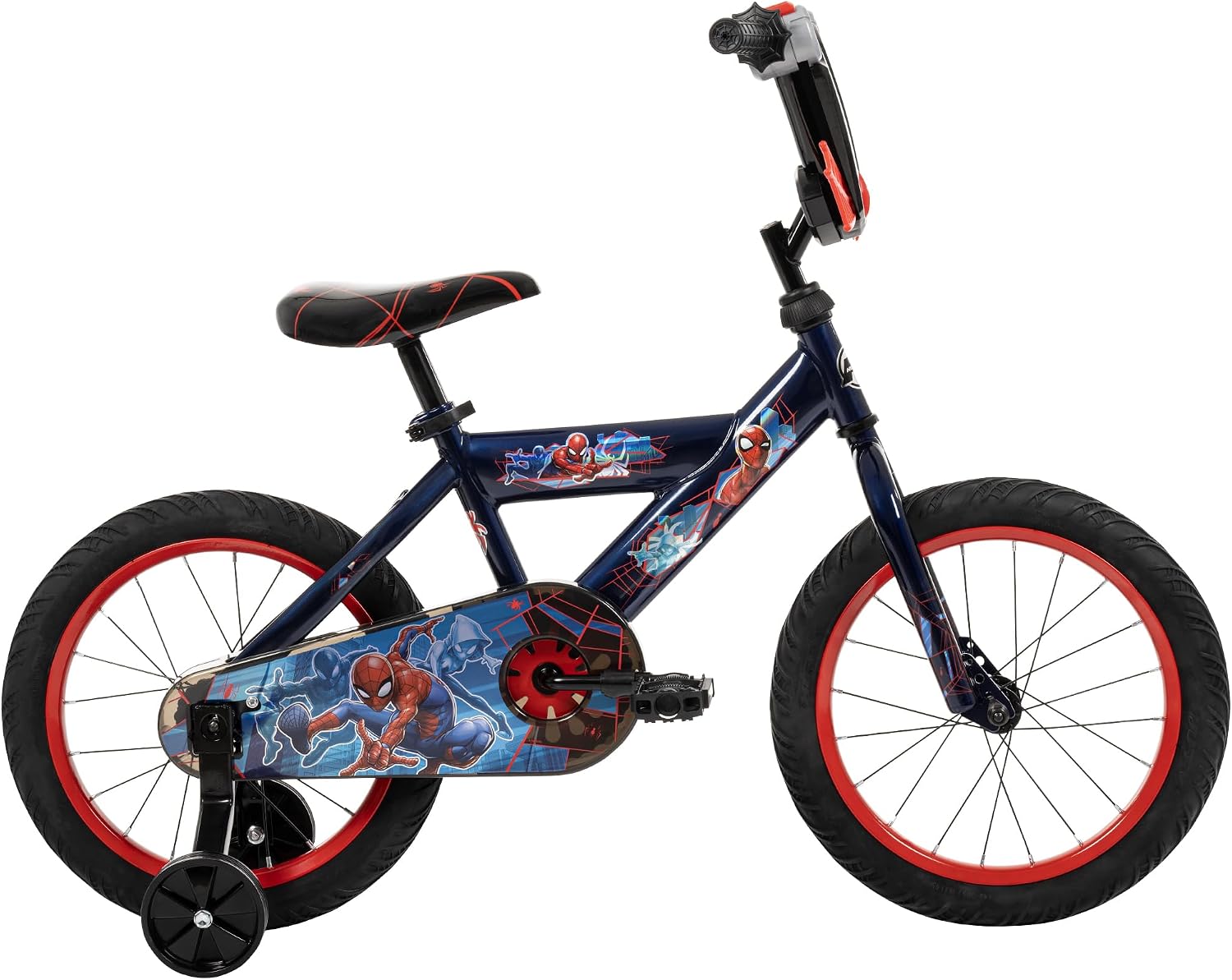 Huffy Disney and Marvel 12/16 Inch Boy's Bike for Kids, Multiple Color Options and Designs Available, Ideal for Ages 3+ Years Old, Removable Training Wheels, Adjustable Seat, Simple Coaster Brake