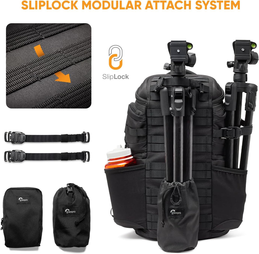 Lowepro ProTactic BP 350 AW III Camera Backpack, 4-point Access, Professional Camera Bag, DSLR/Drones/Mirrorless, Up to 14' Laptop, Rain Cover, for Photographer,Videographer, Volume 17L