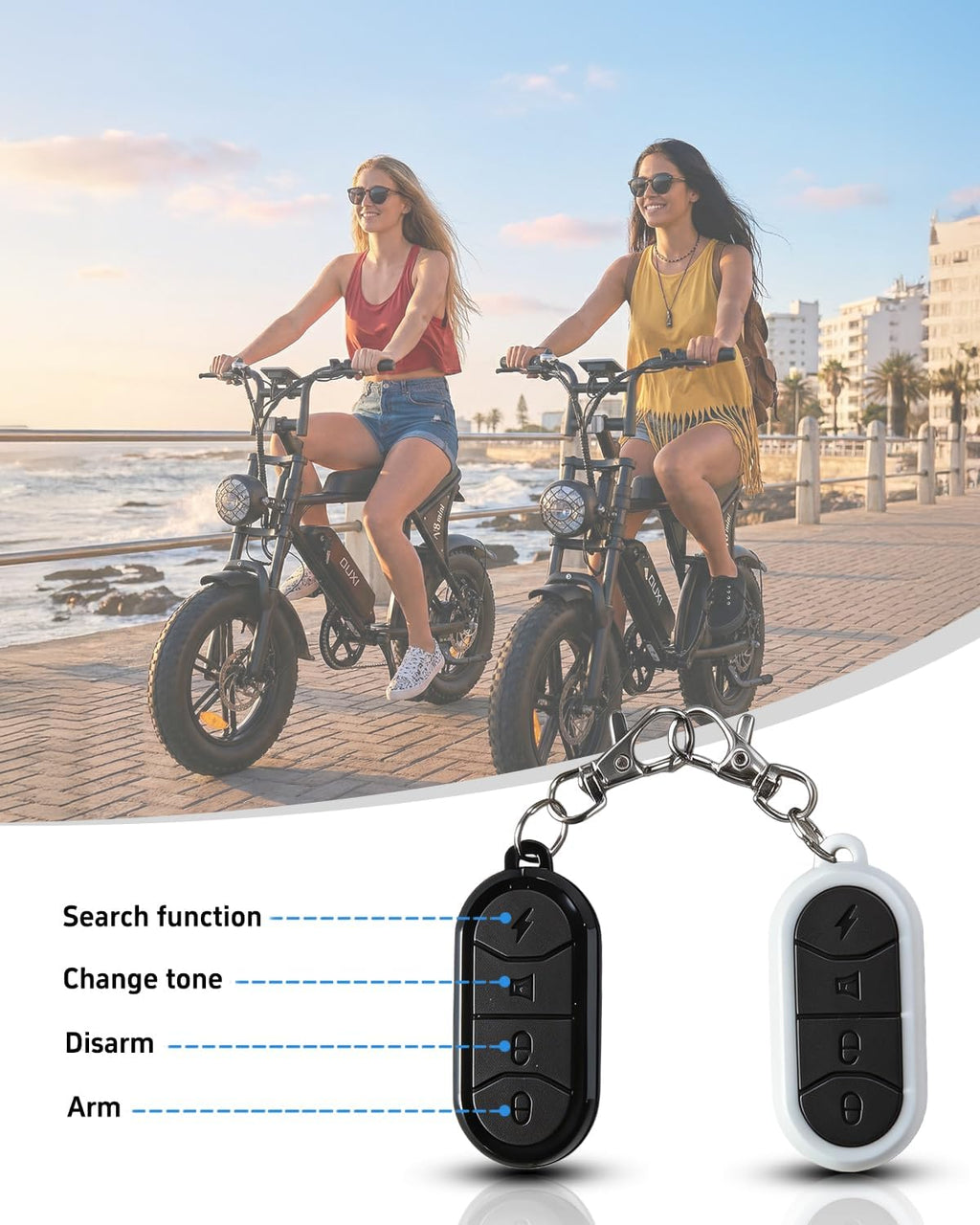 OUXI V8 Series Electric Bike for Adults, Ebike Peak 500W/1000W, 20/31 MPH, 10.4/15/30 AH Removable Battery, 16''/20' Fat Tire Electric Bike, 7-Speed Gear Electric Bicycles, Dual Disc Brakes