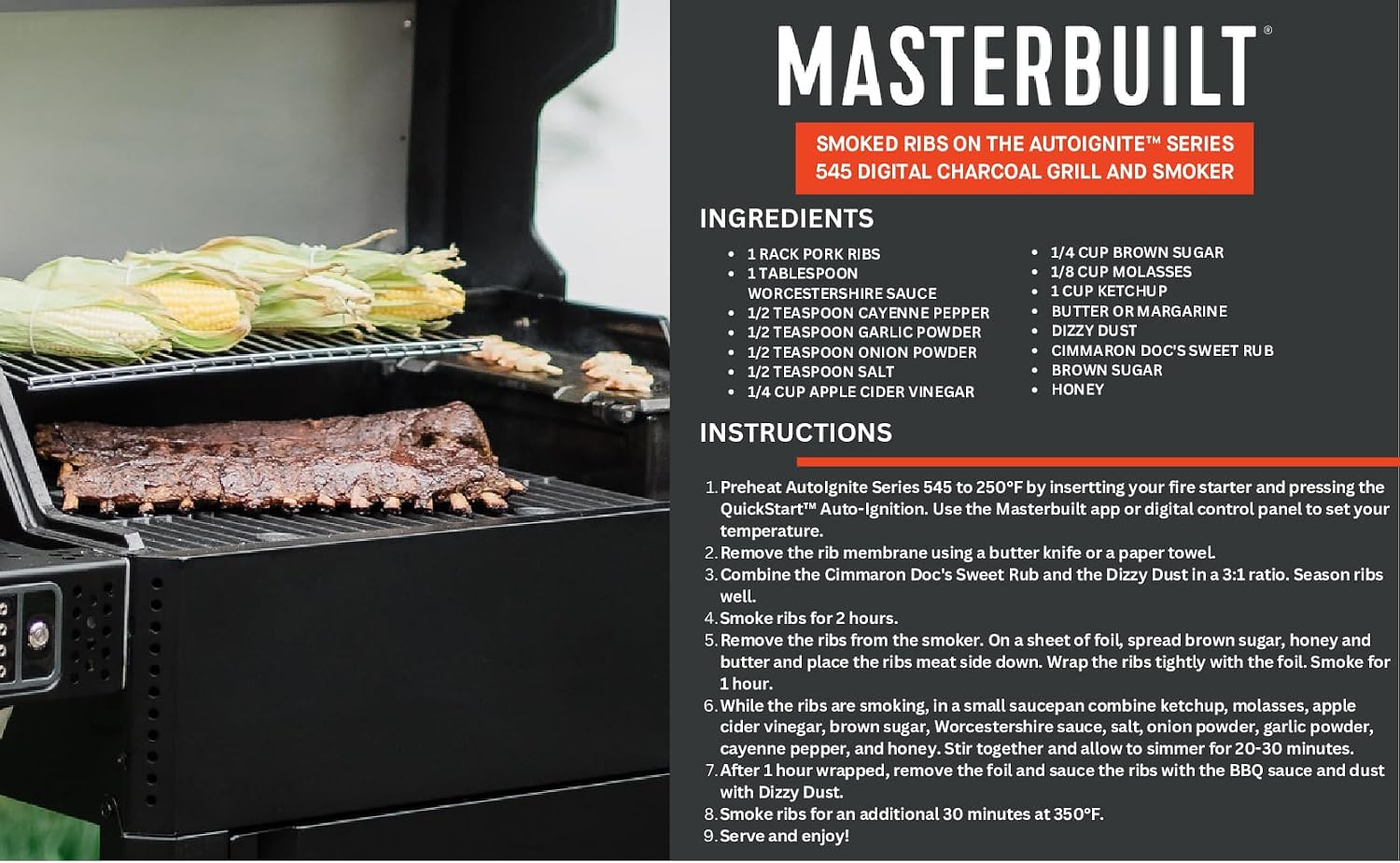 Masterbuilt AutoIgnite 545 Digital Charcoal Grill and Smoker Combo for Easy Grilling, Digital Control, App, Sear Plate, Mini Hopper and 545 BBQ Cooking Square In. in Black