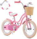 RoyalBaby Girls Bike, Stargirl EZ Kids Bike Balance and Pedal Bicycle with Basket and Dual Handbrake, 12 14 16 18 Inch Toddlers to Big Kids 3-8 Years, Multiple Colors
