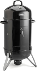 Cuisinart 18' Vertical Charcoal Smoker, Integrated Thermometer, Water Bowl and Dual Vents Perfect for Smoked Brisket, Chrome Plated Grates Smoker Grill for BBQ, Camping, Tailgates