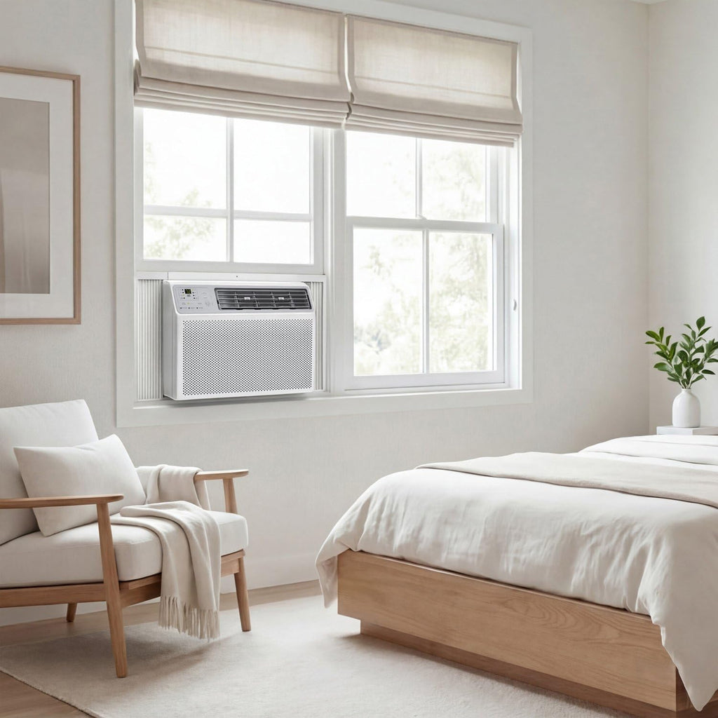 TCL 8000 BTU Smart Window Air Conditioner, Best Compact Quiet Energy Efficient AC Unit, Fan & Dehumidifier, Rooms Up To 350 Sq. Ft., Remote Control, Works with Alexa, Google Assistant & TCL Home App