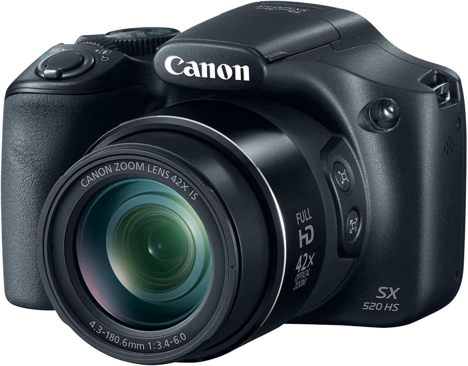 Canon PowerShot SX520 16Digital Camera with 42x Optical Image Stabilized Zoom with 3-Inch LCD (Black), 7.00in. x 6.30in. x 5.20in. (Renewed)