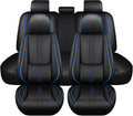 Leather Seat Covers for Mazda CX-50 Hybrid 2025,Premium Car Seat Covers Full Set,Waterproof Car Seat Protectors with Airbag,Comfort Interior Cover Seats for Cars(Black+Blue)
