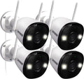 Defender AI Powered 4K Guard Pro 8MP WiFi 6, Plug-in Power Wireless Security Camera Outdoor, with Smart AI Human Detection, Bluetooth, Two-Way Talk, Works w/Guard App, 4 Pack